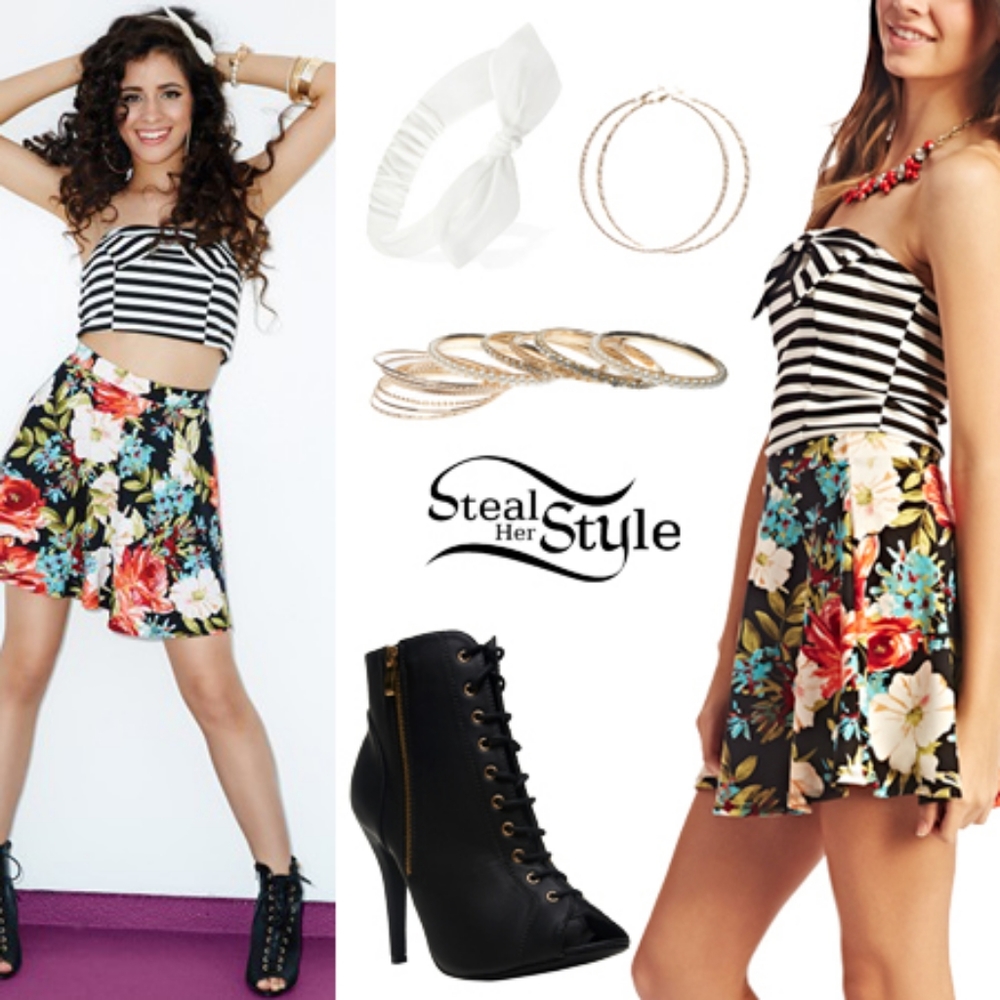 Cropped striped tube top